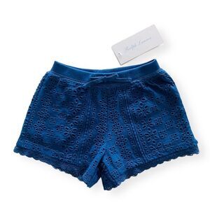 NWT Ralph Lauren Summer Blue Eyelet Shorts Size 9 Months